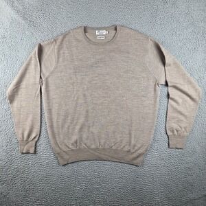 Peter Millar Crown Soft Sweater Mens XL Brown Merino Wool Pullover Lightweight